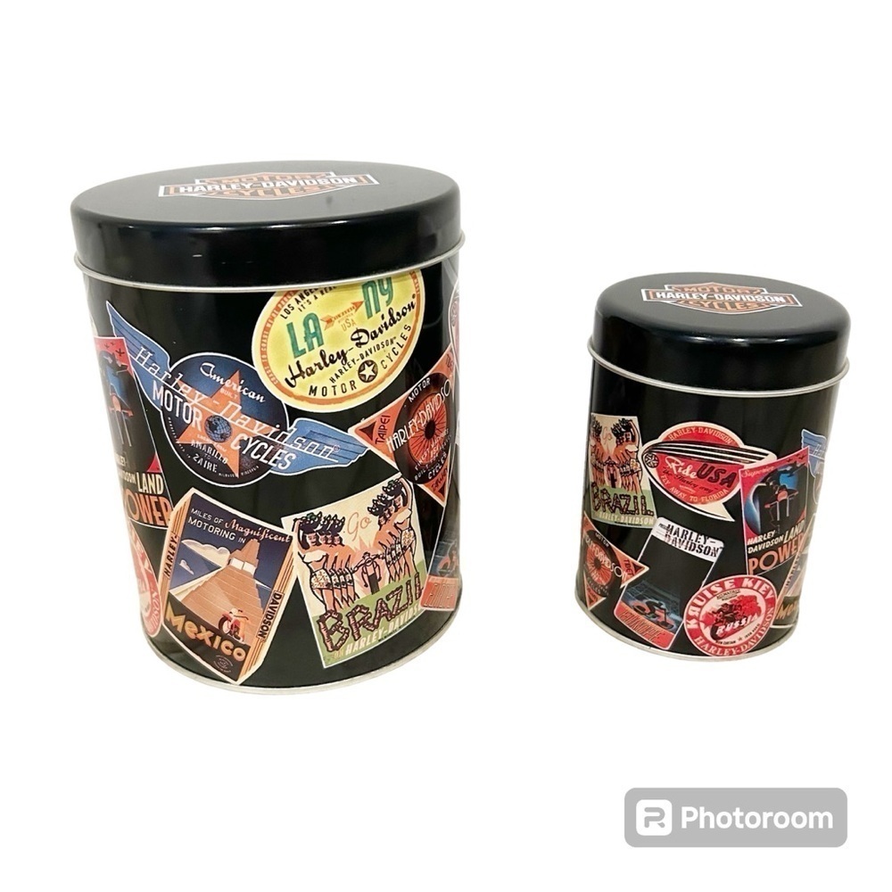 Two Hallmark Harley Davidson Tins 2000 Bundle and Save